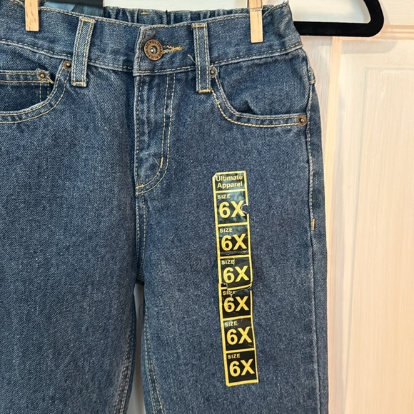 Ultimate Flared Leg Girls Size 6x Jeans NWT blue 100% cotton 104185 - Picture 2 of 8